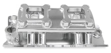 Load image into Gallery viewer, Fabricated Intake Manifold BBC Single Plane 2 x 4150 Silver with Sniper Logo
