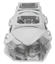 Load image into Gallery viewer, Fabricated Intake Manifold BBC Single Plane 2 x 4500 Silver with Sniper Logo