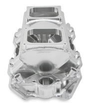 Load image into Gallery viewer, Fabricated Intake Manifold BBC Single Plane 2 x 4500 Silver with Sniper Logo
