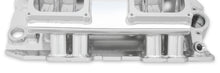 Load image into Gallery viewer, Fabricated Intake Manifold BBC Single Plane 2 x 4500 Silver with Sniper Logo