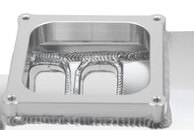 Load image into Gallery viewer, Fabricated Intake Manifold BBC Single Plane 2 x 4500 Silver with Sniper Logo