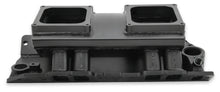 Load image into Gallery viewer, Fabricated Intake Manifold BBC Single Plane 2 x 4500 Black with Sniper Logo
