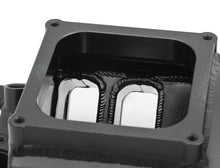 Load image into Gallery viewer, Fabricated Intake Manifold BBC Single Plane 2 x 4500 Black with Sniper Logo