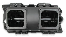 Load image into Gallery viewer, Fabricated Intake Manifold BBC Single Plane 2 x 4500 Black with Sniper Logo