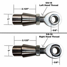 Load image into Gallery viewer, 4 Link Rod End Kit - 5/8 Chromoly Heim - 1.25 OD Tubing