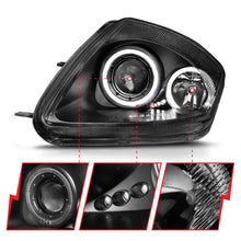 Load image into Gallery viewer, Anzo 2000-2005 Mitsubishi Eclipse Projector Headlights w/ Halo Black