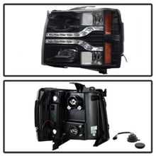 Load image into Gallery viewer, Spyder Chevy Silverado 1500 07-13 V2 Projector Headlights - LED DRL - Black PRO-YD-CS07V2-DRL-BK 5083524