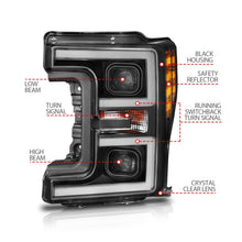 Load image into Gallery viewer, Anzo LED Headlights 17-18 Ford F-250 Projector Plank-Style
