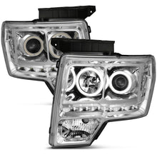 Load image into Gallery viewer, Anzo 2009-2014 Ford F-150 Projector Headlights w/ Halo Chrome (CCFL) G2