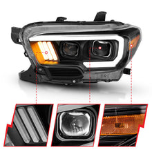Load image into Gallery viewer, Anzo  16-17 Toyota Tacoma Projector Headlights w/ Plank Style Design