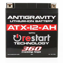 Load image into Gallery viewer, Antigravity Batteries Antigravity YTX12B-BS Lithium Battery w/Re-Start AG-ATX12-AH-RS
