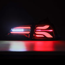 Load image into Gallery viewer, AlphaRex 17-22 Tesla Model 3 PRO-Series LED Tail Lights Jet Black w/Seq Sig 601010 *Discontinued