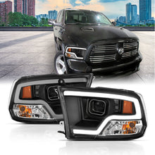 Load image into Gallery viewer, Anzo Dodge Ram 09-18 Projector Plank Style Headlight w/Halo Black Clear