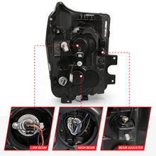 Load image into Gallery viewer, ANZO 11-16 Ford F-250/F-350/F-450 Projector Headlights w/ Plank Style Switchback Chrome w/Amber 111407