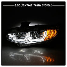 Load image into Gallery viewer, Spyder 16-18 Honda Civic 4Dr w/LED Seq Turn Sig Lights Proj Headlight - Chrome - PRO-YD-HC16-SEQ-C 5086082