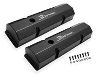 Load image into Gallery viewer, Sniper Valve Cover - Fabricated Aluminum - SBC - Perimeter Bolt - Flat Top - Black