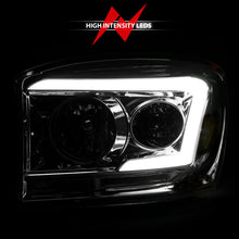 Load image into Gallery viewer, Anzo 06-09 Dodge RAM 1500/2500/3500 Headlights Chrome Housing/Clear Lens (w/ Light Bars) 111525