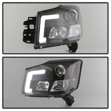 Load image into Gallery viewer, Spyder 04-15 Nissan Titan / 04-07 Nissan Armada V2 Projector Headlights - Black PRO-YD-NTI04-DRL-BK 5085504