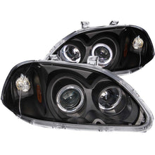 Load image into Gallery viewer, Anzo 1996-1998 Honda Civic Projector Headlights w/ Halo Black