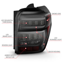 Load image into Gallery viewer, ANZO 2014-2020 Toyota 4Runner T.L Black Housing Smoke Lens Red Light Bar W/Sequential 311312