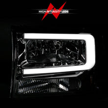 Load image into Gallery viewer, ANZO 99-04 Ford F250/F350/F450/Excursion (excl. 99) Crystal Headlights - w/ Light Bar Chrome Housing 111550