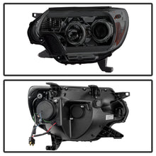 Load image into Gallery viewer, Spyder Toyota Tacoma 12-16 Projector Headlights Light Bar DRL Smoke PRO-YD-TT12-LBDRL-SM 5081728