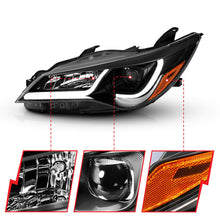 Load image into Gallery viewer, Anzo Projector Headlights W/ Plank Style Design Black w/Amber 15-16 Toyota