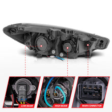 Load image into Gallery viewer, ANZO 2014-2016 Kia Forte Projector Headlights w/ Light Bar Chrome Housing 121561
