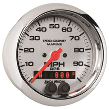 Load image into Gallery viewer, Autometer Marine Chrome 3-3/8in 100MPH GPS Speedometer Gauge 200636-35