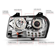 Load image into Gallery viewer, Anzo 2005-2010 Chrysler 300 Projector Headlights w/ Halo Chrome