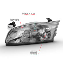 Load image into Gallery viewer, ANZO 1997-1999 Toyota Camry Crystal Headlight Chrome Amber(OE) 121555