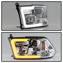 Load image into Gallery viewer, Spyder 09-16 Dodge Ram 1500 Ver 2 Proj Headlight - Light Bar Turn Signal - Chro - PRO-YD-DR09V2-SB-C 5086259