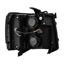 Load image into Gallery viewer, AlphaRex 07-13 Chevy 1500 LUXX LED Proj Headlights Plank Style Jet Blk w/ Activ Light/Seq Signal/DRL 880223 *Discontinued