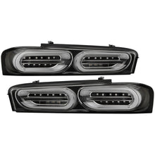 Load image into Gallery viewer, Spyder Chevy Camaro 16-18 Halogen LED Tail Lights Black ALT-YD-CCAM16HAL-SEQ-BK 5087218