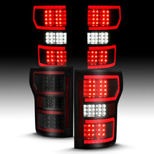 Load image into Gallery viewer, ANZO 18-19 Ford F-150 LED Taillight Black Housing Clear Lens Red Light Bar W/Sequential 311314