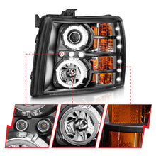 Load image into Gallery viewer, Anzo 2007-2013 Chevrolet Silverado 1500 Projector Headlights w/ Halo Black