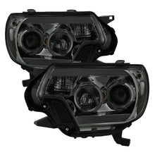 Load image into Gallery viewer, Spyder Toyota Tacoma 12-16 Projector Headlights Light Bar DRL Smoke PRO-YD-TT12-LBDRL-SM 5081728