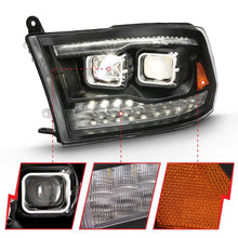Load image into Gallery viewer, ANZO 2009-2018 Dodge Ram 1500 Projector H.L. Switchback Chrome Amber 111442