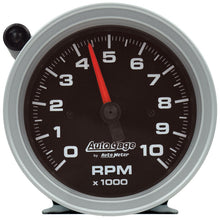 Load image into Gallery viewer, AutoMeter Tachometer Gauge 10K RPM 3 3/4in Pedestal w/Ext. Shift-Light - Black Dial/Black Case 233908