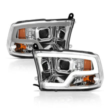 Load image into Gallery viewer, Anzo Dodge Ram 09-18 Projector Plank Style Headlight w/ Halo Chrome Clear A