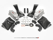 Load image into Gallery viewer, AMS Performance 13-15 Porsche 911 Turbo/Turbo S (991.1) Alpha Intercooler Kit w/Carbon Fiber Shrouds ALP.23.09.0001-1