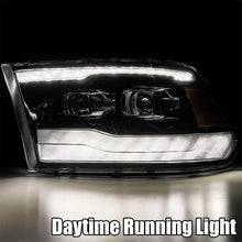 Load image into Gallery viewer, AlphaRex 09-18 Dodge Ram 1500 PRO-Series Projector Headlights Plank Style Alpha Blk w/Seq Signal/DRL 880542 *Discontinued