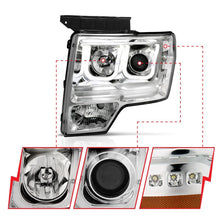 Load image into Gallery viewer, Anzo 2009-2014 Ford F-150 Projector Headlights w/ U-Bar Chrome