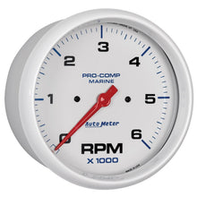 Load image into Gallery viewer, Autometer Marine White Ultra-Lite 5in In-Dash Tachometer 0-6K RPM 200750