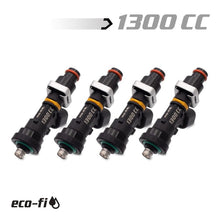 Load image into Gallery viewer, BLOX Racing Eco-Fi Street Injectors 1300cc/min w/1/2in Adapter Honda B/D/H Series (Set of 4) BXEF-06514.11-1300-4