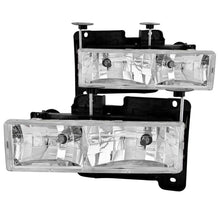 Load image into Gallery viewer, Anzo Chrome Crystal Headlights 1992-1999 Chevy Suburban