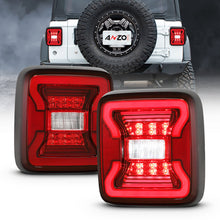 Load image into Gallery viewer, ANZO 18-19 Jeep Wrangler JL LED Taillights Black 311295