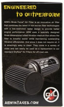 Load image into Gallery viewer, AEM Induction AEM Dryflow Conical Air Filter 2.75in Flange ID / 6in Base OD / 5.125in Top OD / 9.125in Height 21-2029BF
