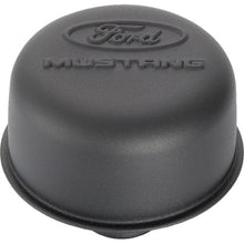 Load image into Gallery viewer, Ford Racing Black Crinkle Finish Breather Cap w/ Ford Mustang Logo 302-221