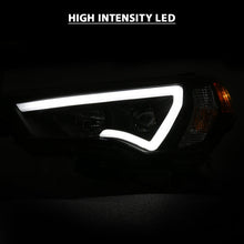 Load image into Gallery viewer, ANZO 14-18 Toyota 4 Runner Plank Style Projector Headlights Black w/ Amber 111416